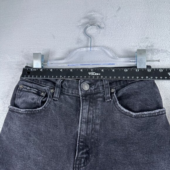Abercrombie & Fitch Ankle Straight Leg Jeans Womens Size 25/0 Curve Love Black - Picture 7 of 12